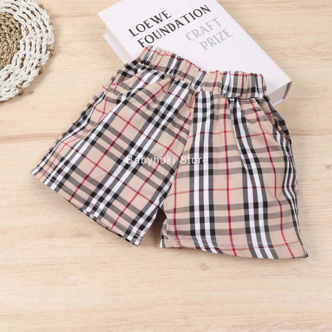 [001277] - Bawahan Celana Pendek Anak - Motif Tartan Style