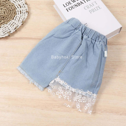[001314] - Bawahan Rok Pendek Anak Perempuan - Motif Flower Tutu