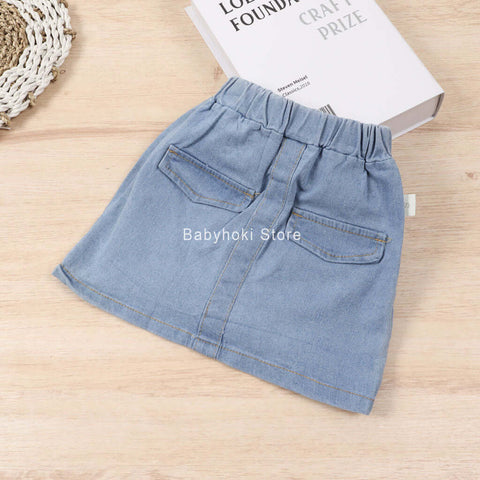 [001312] - Bawahan Rok Pendek Anak Perempuan - Motif Pocket Flap