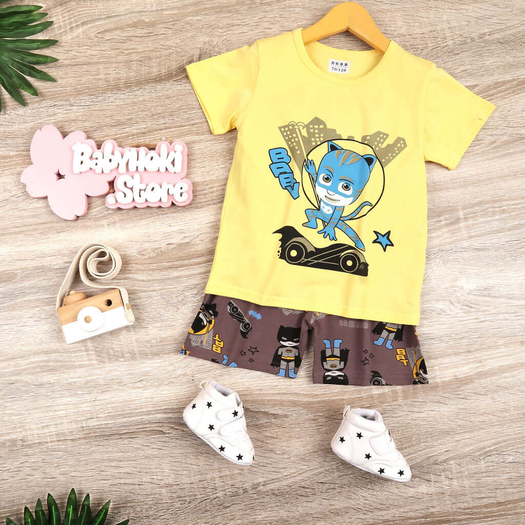 [0011005] - Baju Setelan Santai Anak - Motif Baby Catwomen