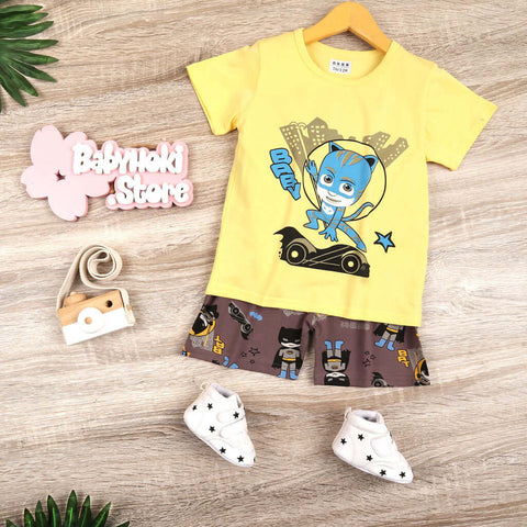 [0011005] - Baju Setelan Santai Anak - Motif Baby Catwomen