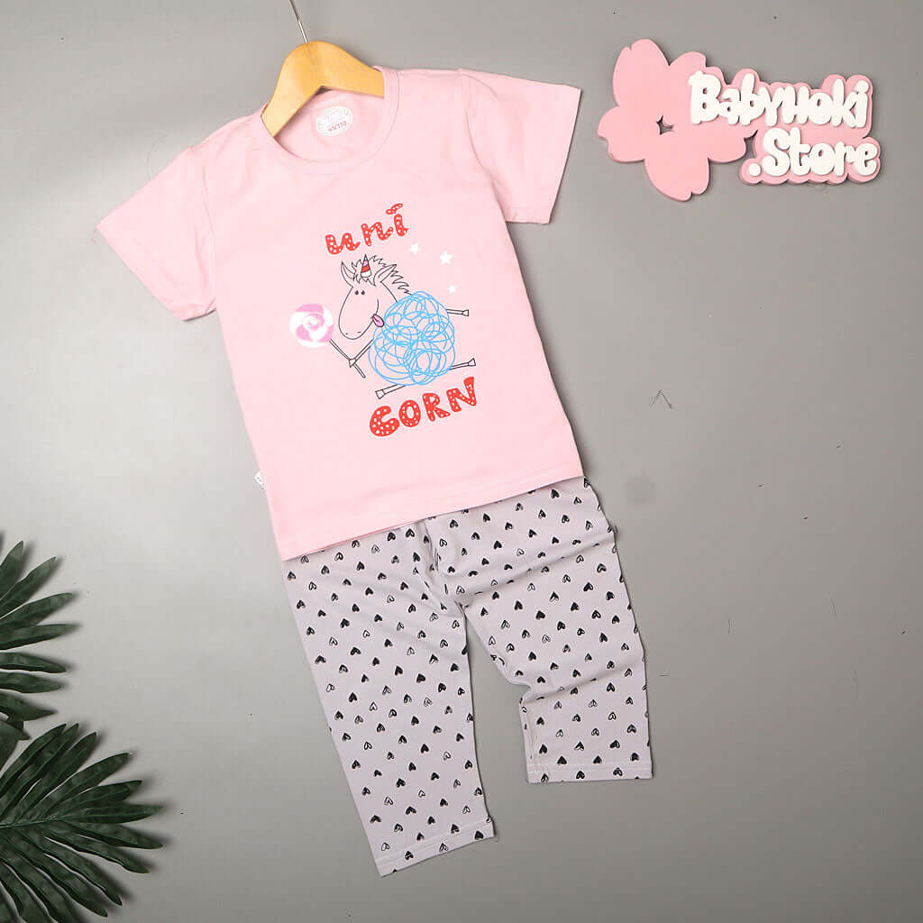 [001129] - Baju Piyama Anak / Baju Tidur Anak - Motif Happy Unicorn