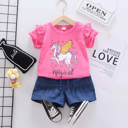 [001149] - Setelan Anak / Baju Setelan Anak Perempuan - Motif Unicorn Magical