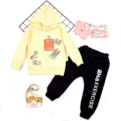 [001152] - Fashion Setelan Sweater Hoodie Anak - Motif Alphabet Exercis