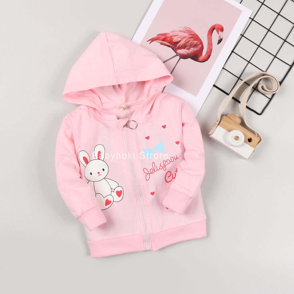 [001168] - Atasan Jaket Hoodie Anak - Motif Cute Doll