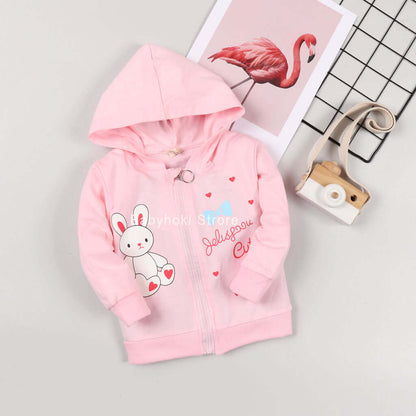 [001168] - Atasan Jaket Hoodie Anak - Motif Cute Doll