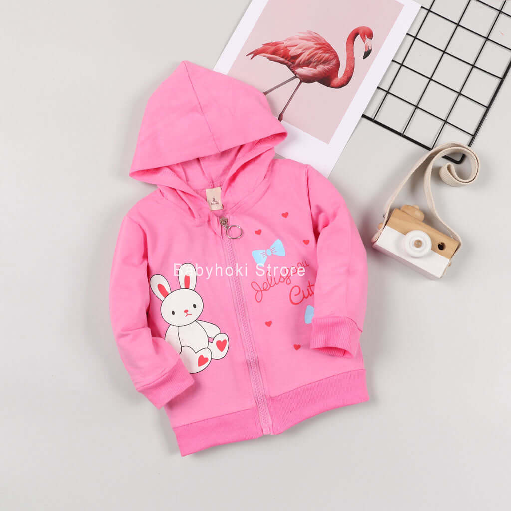 [001168] - Atasan Jaket Hoodie Anak - Motif Cute Doll