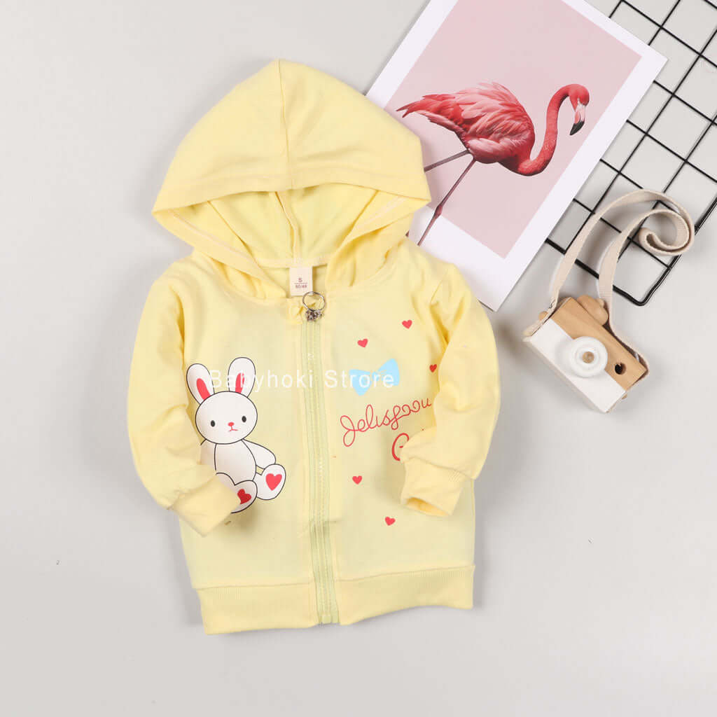 [001168] - Atasan Jaket Hoodie Anak - Motif Cute Doll