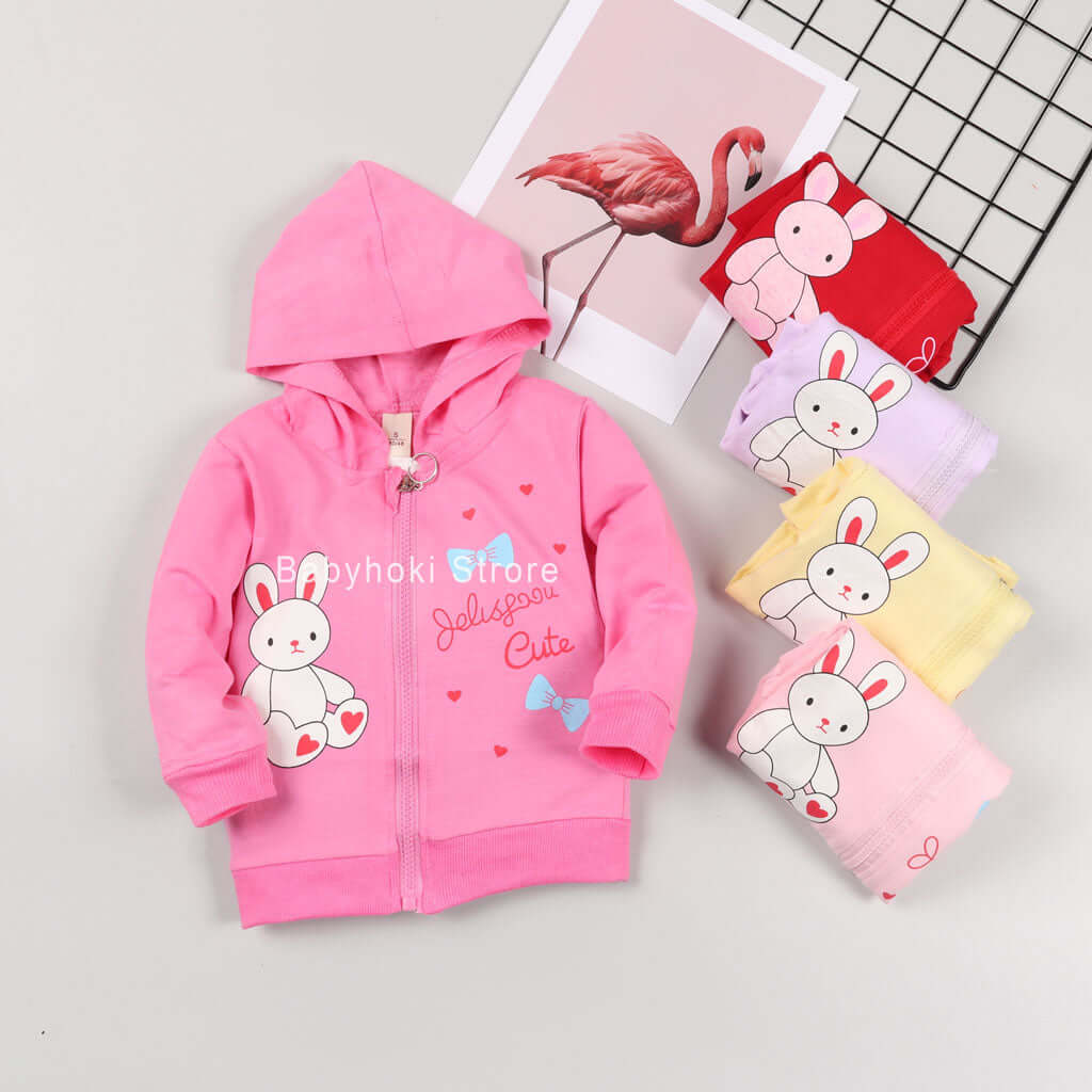 [001168] - Atasan Jaket Hoodie Anak - Motif Cute Doll