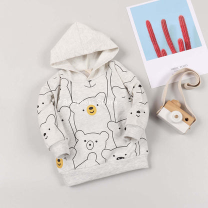 [001173] - Atasan Sweater Hoodie Anak - Motif Baby Bear