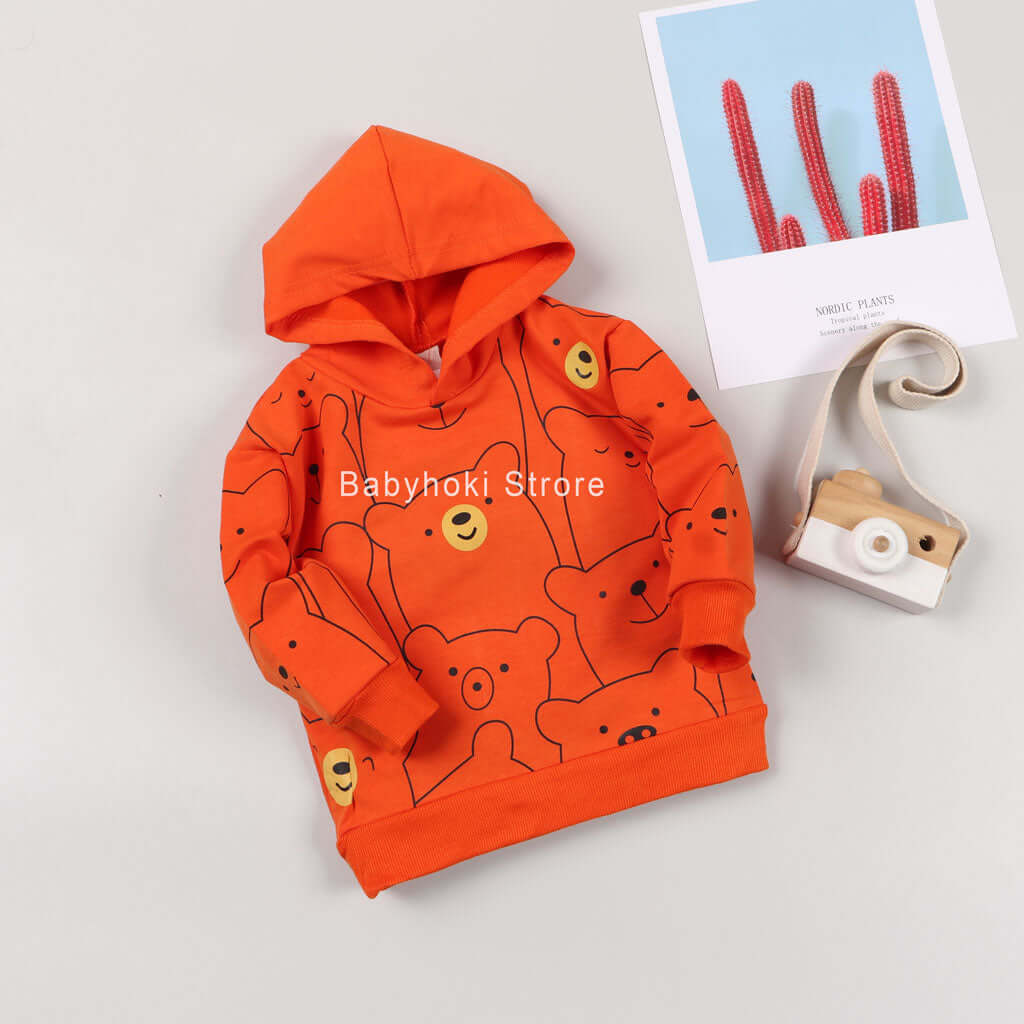 [001173] - Atasan Sweater Hoodie Anak - Motif Baby Bear