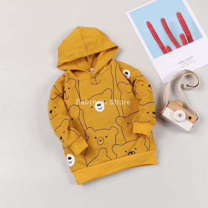 [001173] - Atasan Sweater Hoodie Anak - Motif Baby Bear
