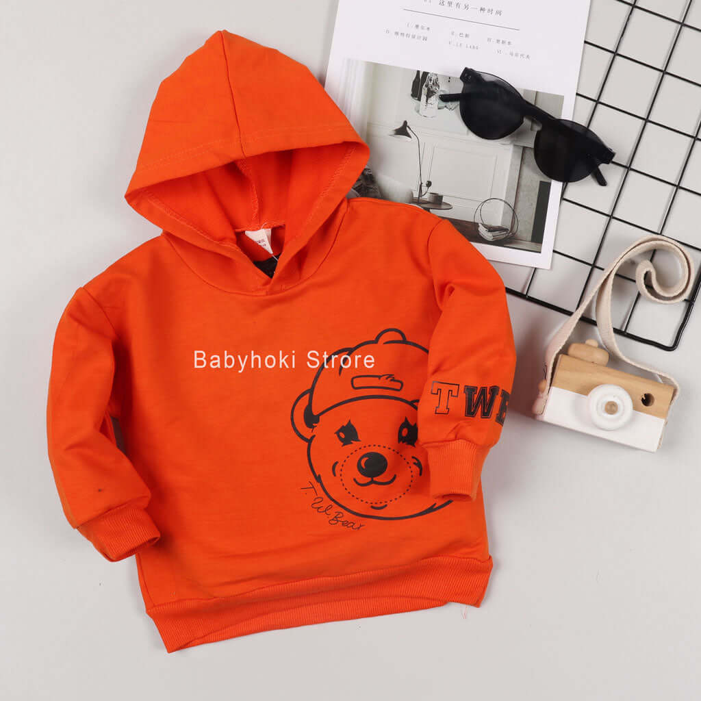 [001174] - Atasan Sweater Hoodie Anak - Motif Bear Hoodie