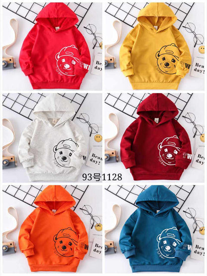 [001174] - Atasan Sweater Hoodie Anak - Motif Bear Hoodie