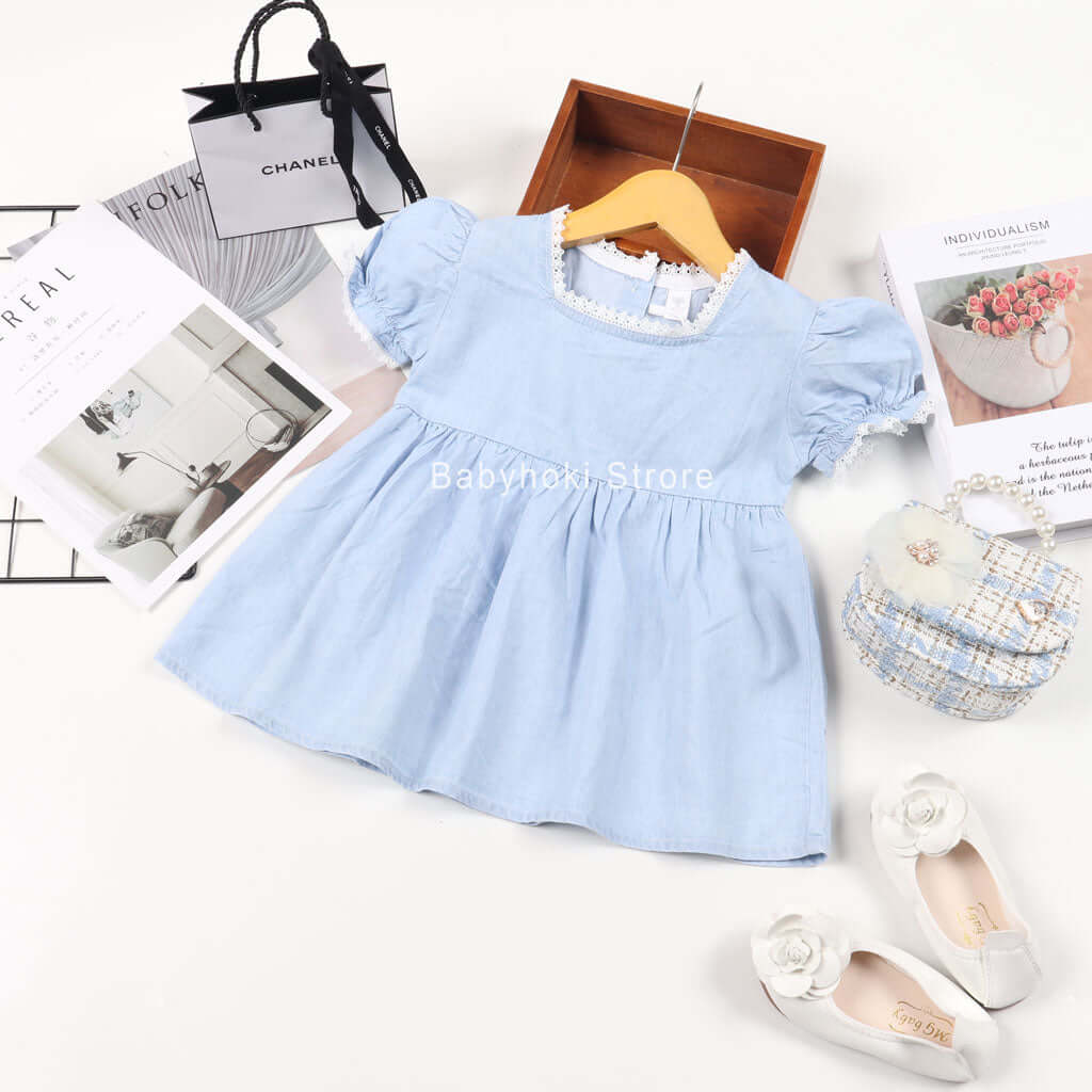 [001175] - Beautiful Dress Fashion Anak - Motif Lace Sleeve