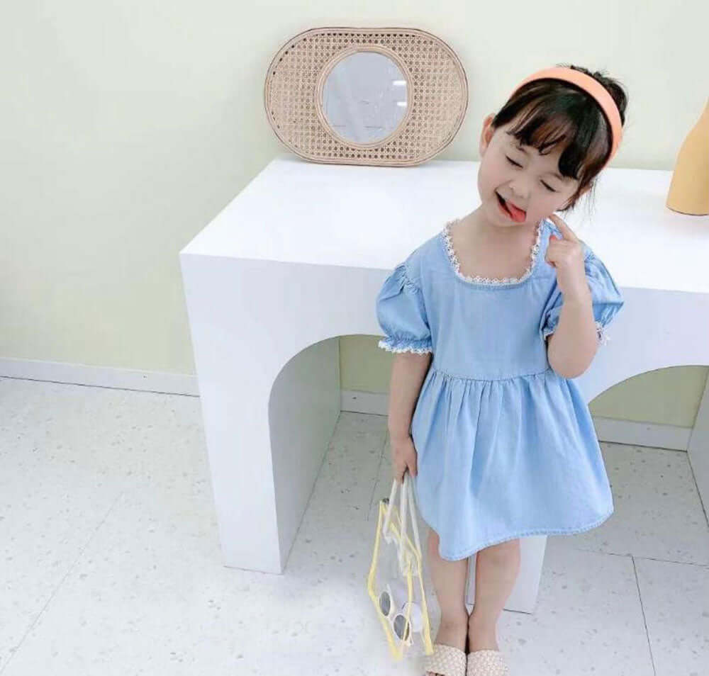 [001175] - Beautiful Dress Fashion Anak - Motif Lace Sleeve