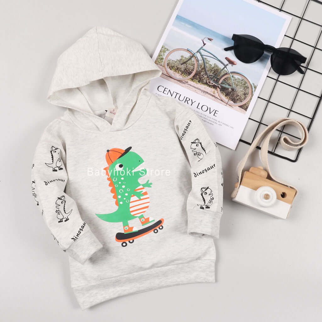 [001183] - Atasan Sweater Hoodie Anak - Motif Skater Animal