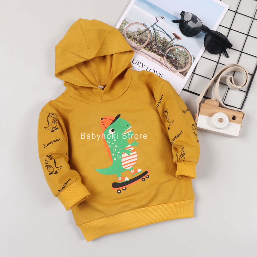 [001183] - Atasan Sweater Hoodie Anak - Motif Skater Animal