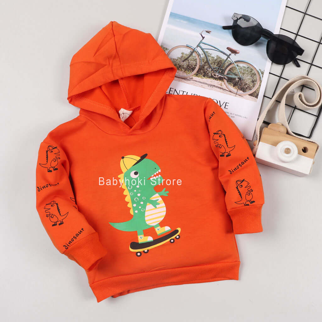 [001183] - Atasan Sweater Hoodie Anak - Motif Skater Animal
