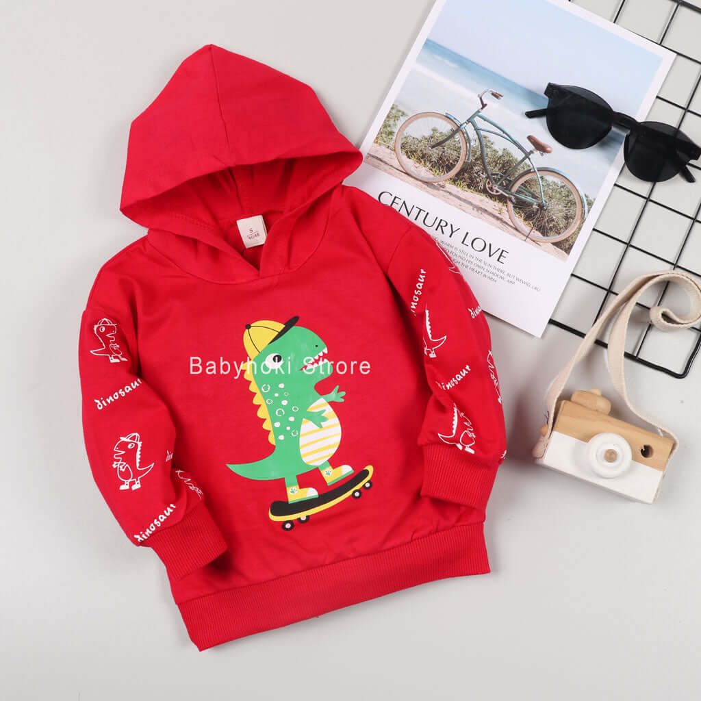 [001183] - Atasan Sweater Hoodie Anak - Motif Skater Animal
