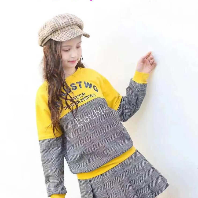 [001188] - Setelan Sweater Fashion Anak - Motif Minust Double Bordir