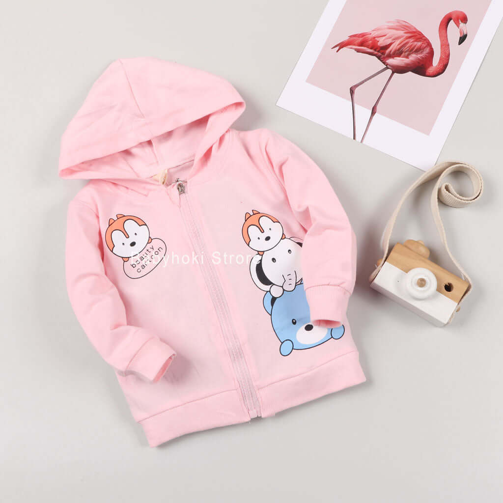 [001189] - Jaket Hoodie Anak - Friendly Animals
