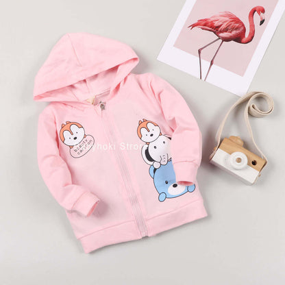 [001189] - Jaket Hoodie Anak - Friendly Animals