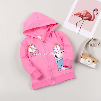 [001189] - Jaket Hoodie Anak - Friendly Animals
