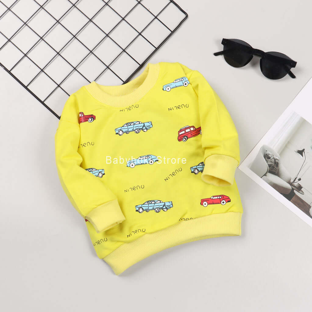 [001227] - Atasan Sweater Anak - Motif Classic Cars
