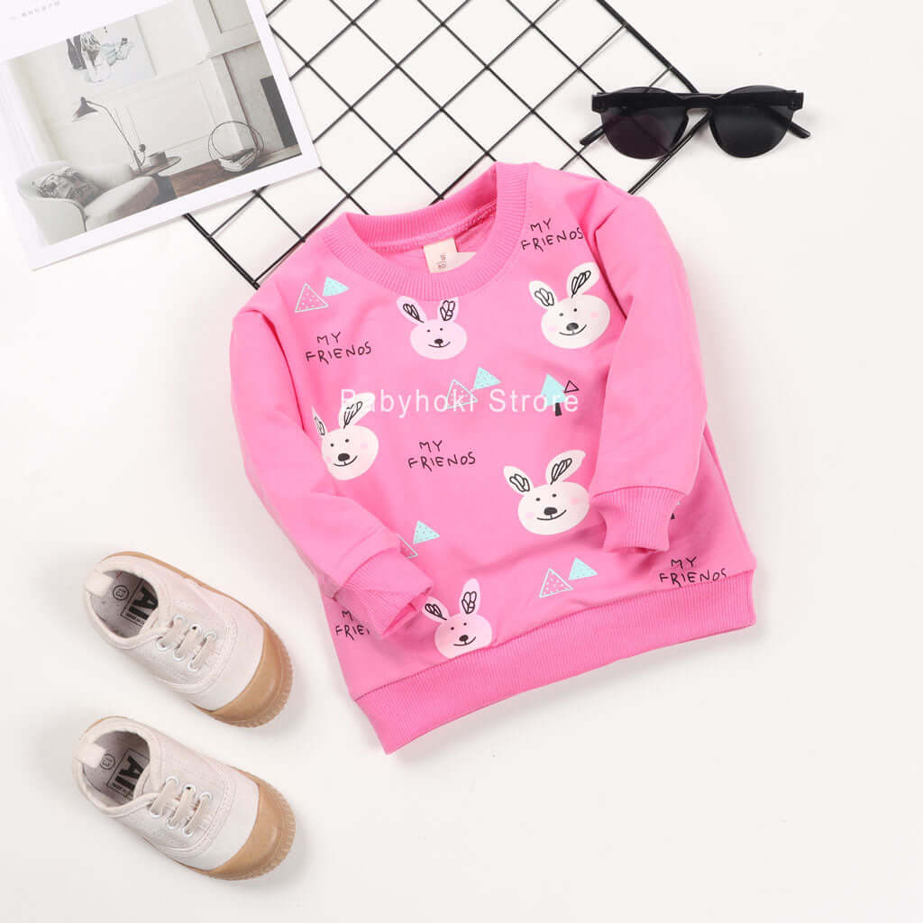 [001234] - Atasan Sweater Anak Perempuan - Motif My Friends