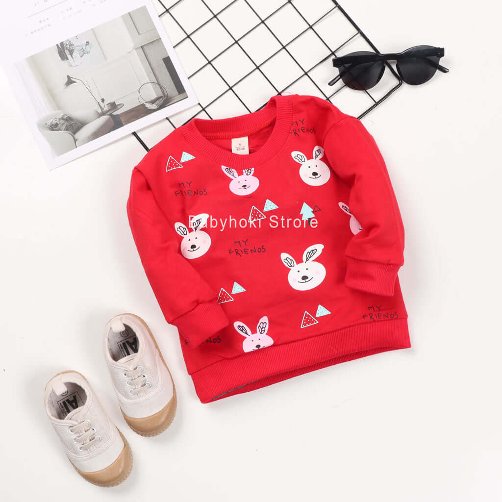 [001234] - Atasan Sweater Anak Perempuan - Motif My Friends