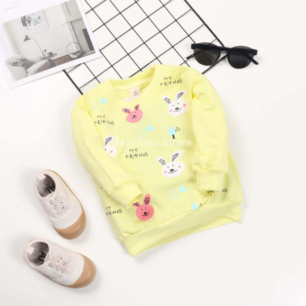 [001234] - Atasan Sweater Anak Perempuan - Motif My Friends
