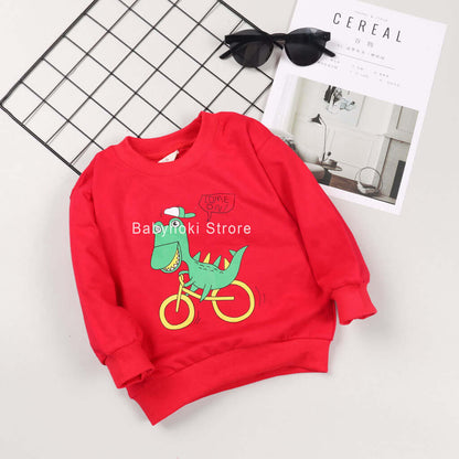 [001236] - Atasan Sweater Anak Perempuan - Motif Dino&