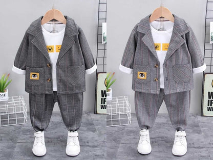 [001244] - Setelan 3 In 1 Formal Anak - Motif Penguin Line