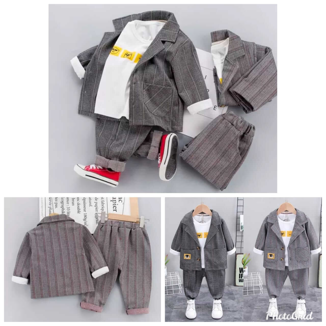 [001244] - Setelan 3 In 1 Formal Anak - Motif Penguin Line