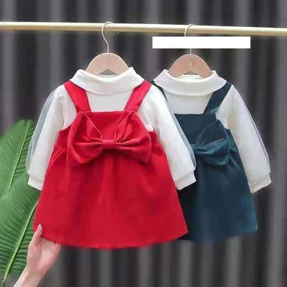 [001250] - Beautiful Dress Anak Import - Motif Big Ribbon
