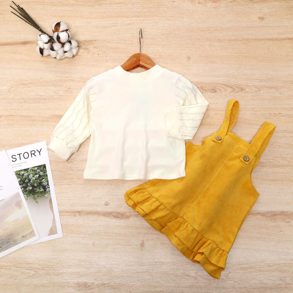 [001270] - Setelan Overall Anak Perempuan - Motif Plain Tassel