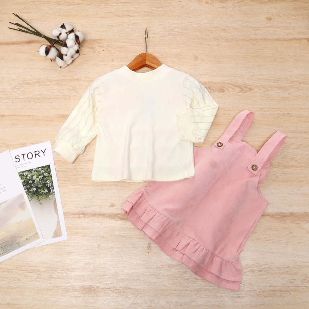 [001270] - Setelan Overall Anak Perempuan - Motif Plain Tassel