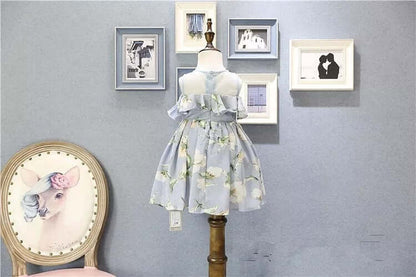 [001272] - Dress Kutung Fashion Anak Perempuan Import - Motif Beautiful Flower