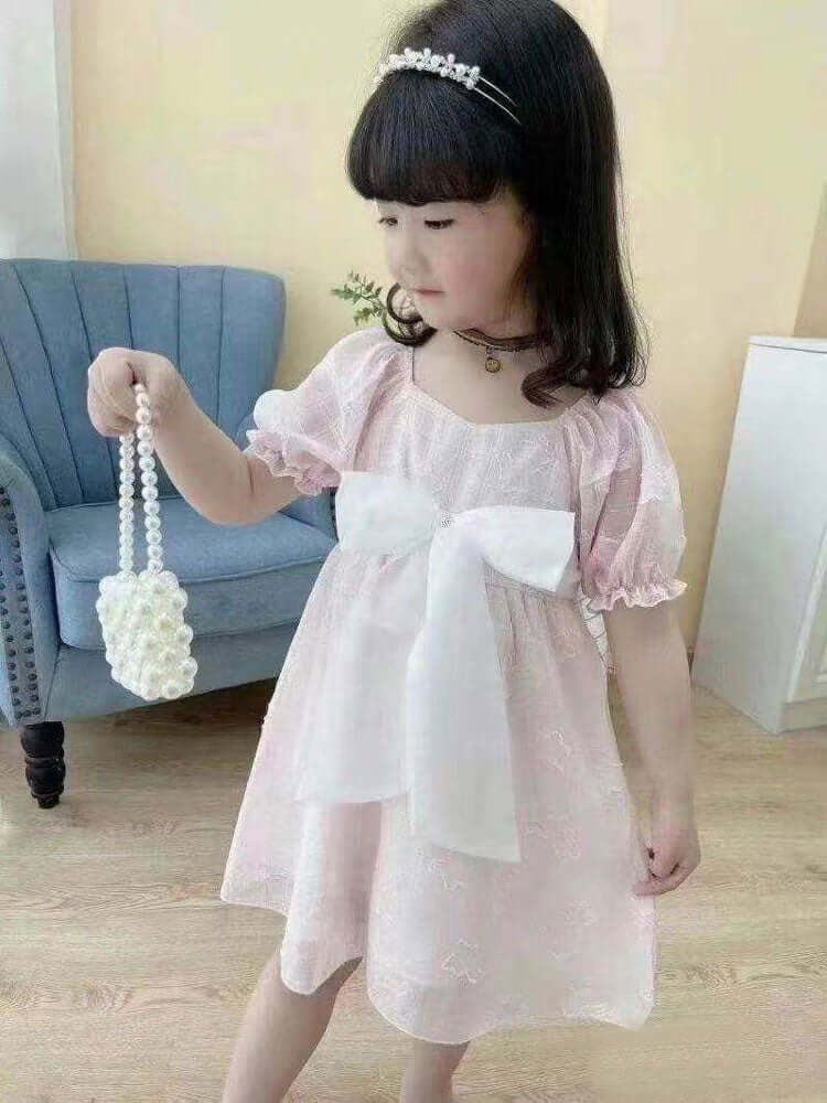 [001274] - Dress Fashion Anak Perempuan Import - Motif Giant Ribbon