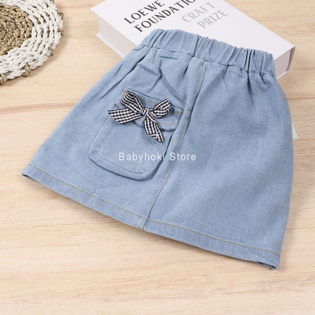[001308] - Bawahan Rok Pendek Anak Perempuan - Motif Pouch Ribbon