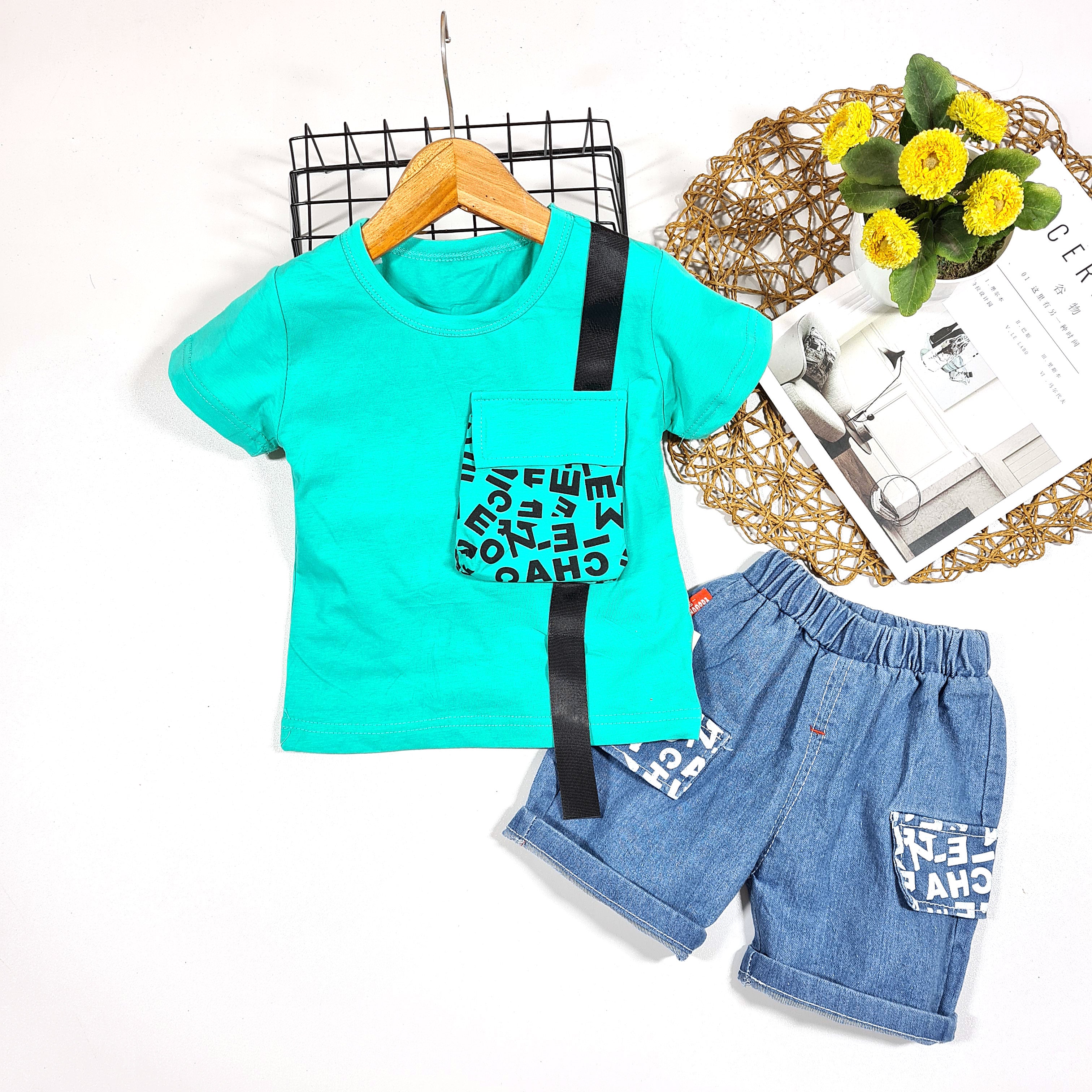 [001333] - Setelan Ootd Fashion Anak - Motif Alphabet