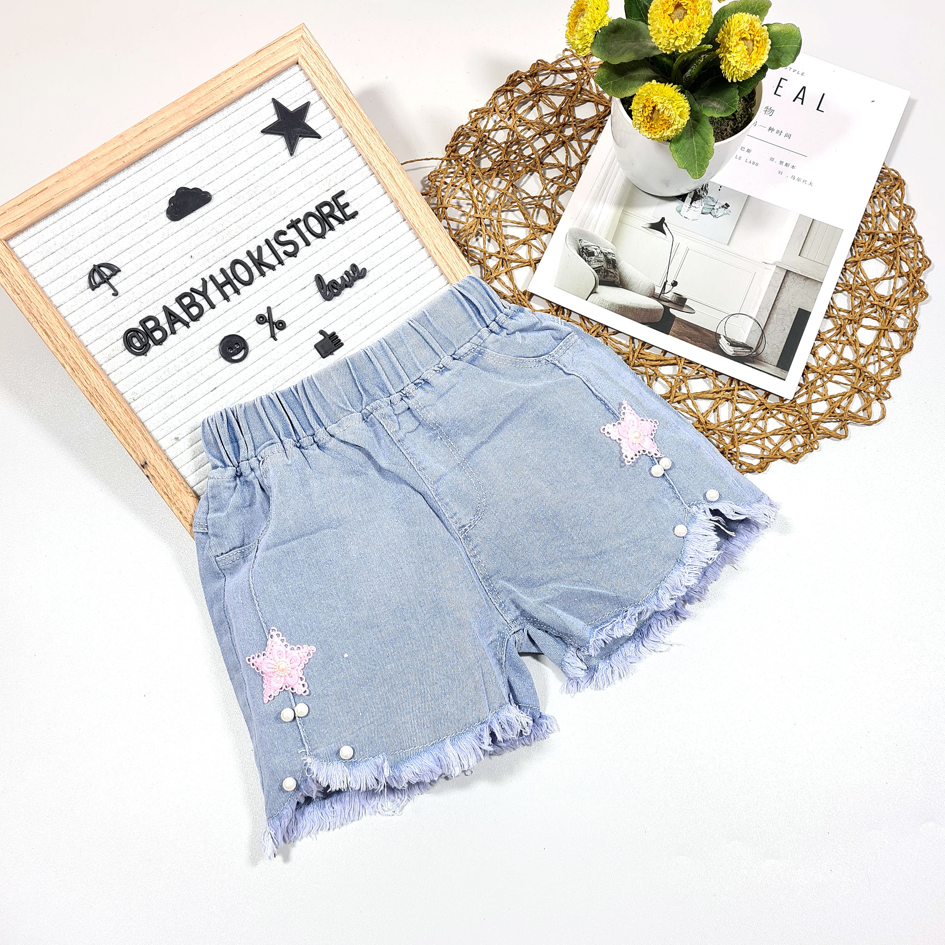 [001344] - Import Bawahan Celana Fashion Anak Perempuan - Motif Pearl Star