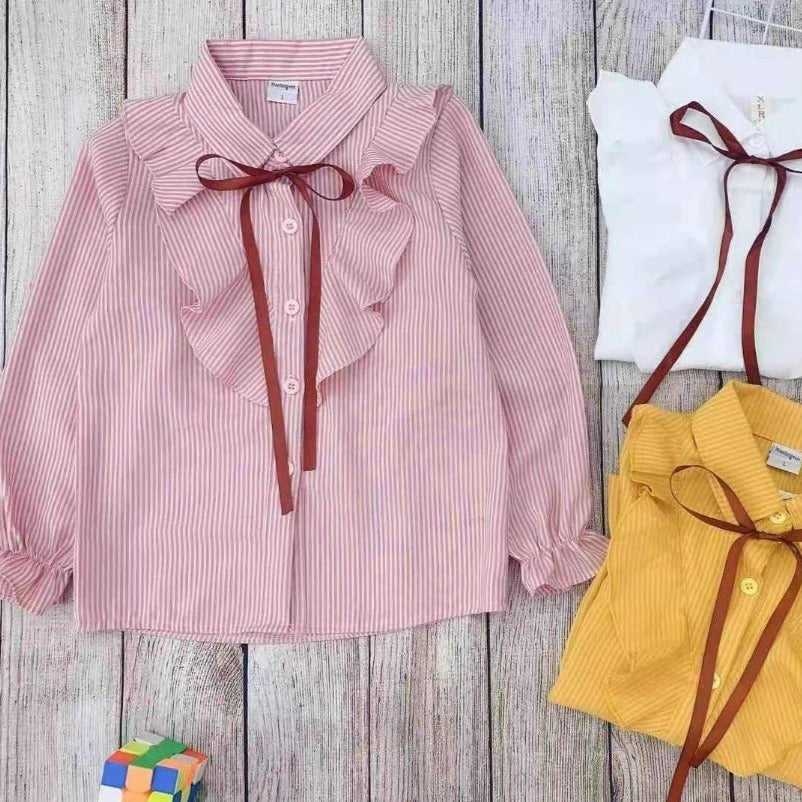 [001364] - Baju Atasan Fashion Anak - Motif Stripe Ribbon