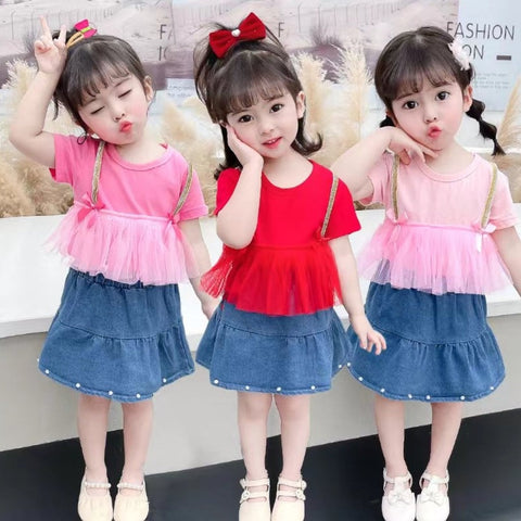 [001368] - Setelan Ootd Fashion Anak - Motif Rope Ribbon