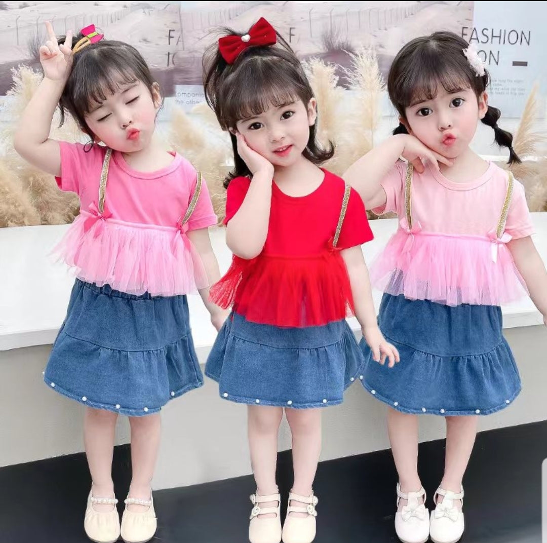 [001368] - Setelan Ootd Fashion Anak - Motif Rope Ribbon