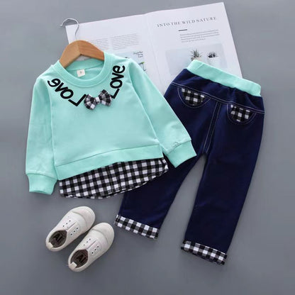 [001371] - Setelan Ootd Fashion Anak - Motif Love Box