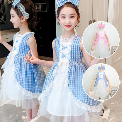 [001385] - Dress Kutung Tutu Formal Pesta Anak Perempuan - Motif Middle Cross