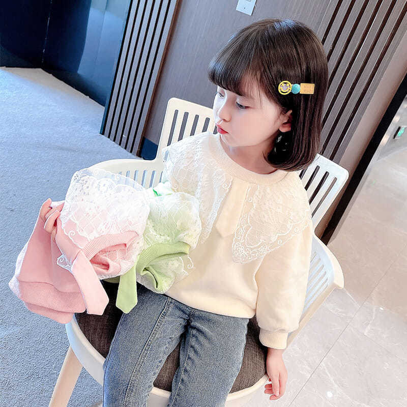 [001401] - Setelan Blouse Lengan Panjang Celana Panjang Jeans Anak Perempuan - Motif Neat Flower
