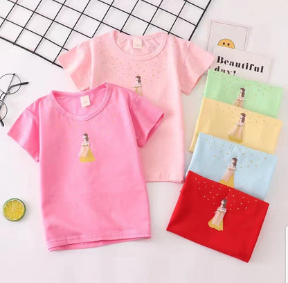 [001408] - Atasan Kaos Homewear Lengan Pendek Anak Perempuan - Motif Lonely Girl
